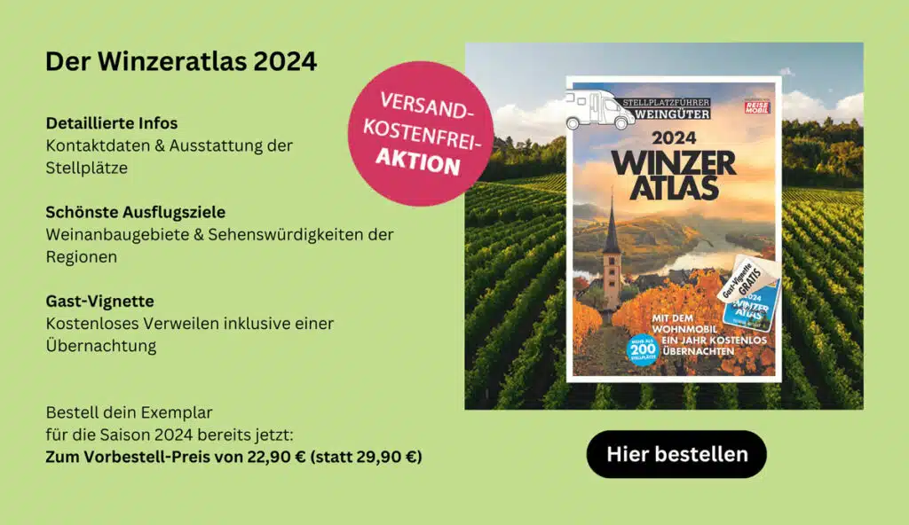 Winzeratlas 2024, Stellplatzführer Weingüter, Stellplätze Winzer
